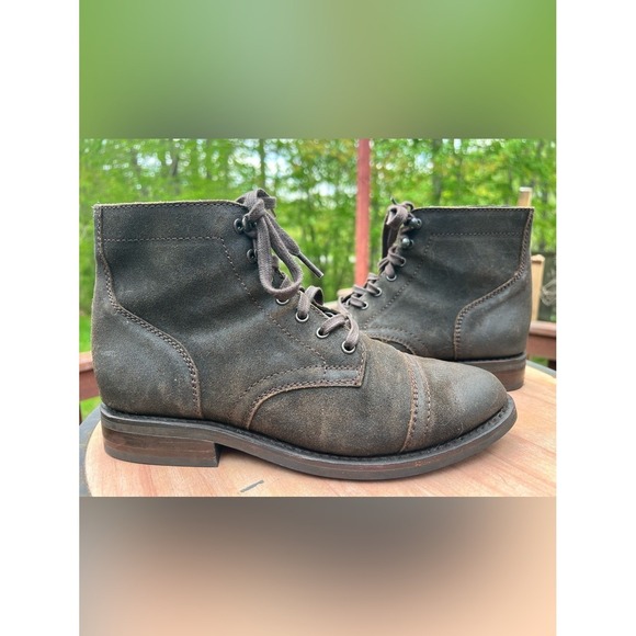 Thursday Boot Company Shoes - Thursday Captain Boots-Dark Olive Suede Women's size 8